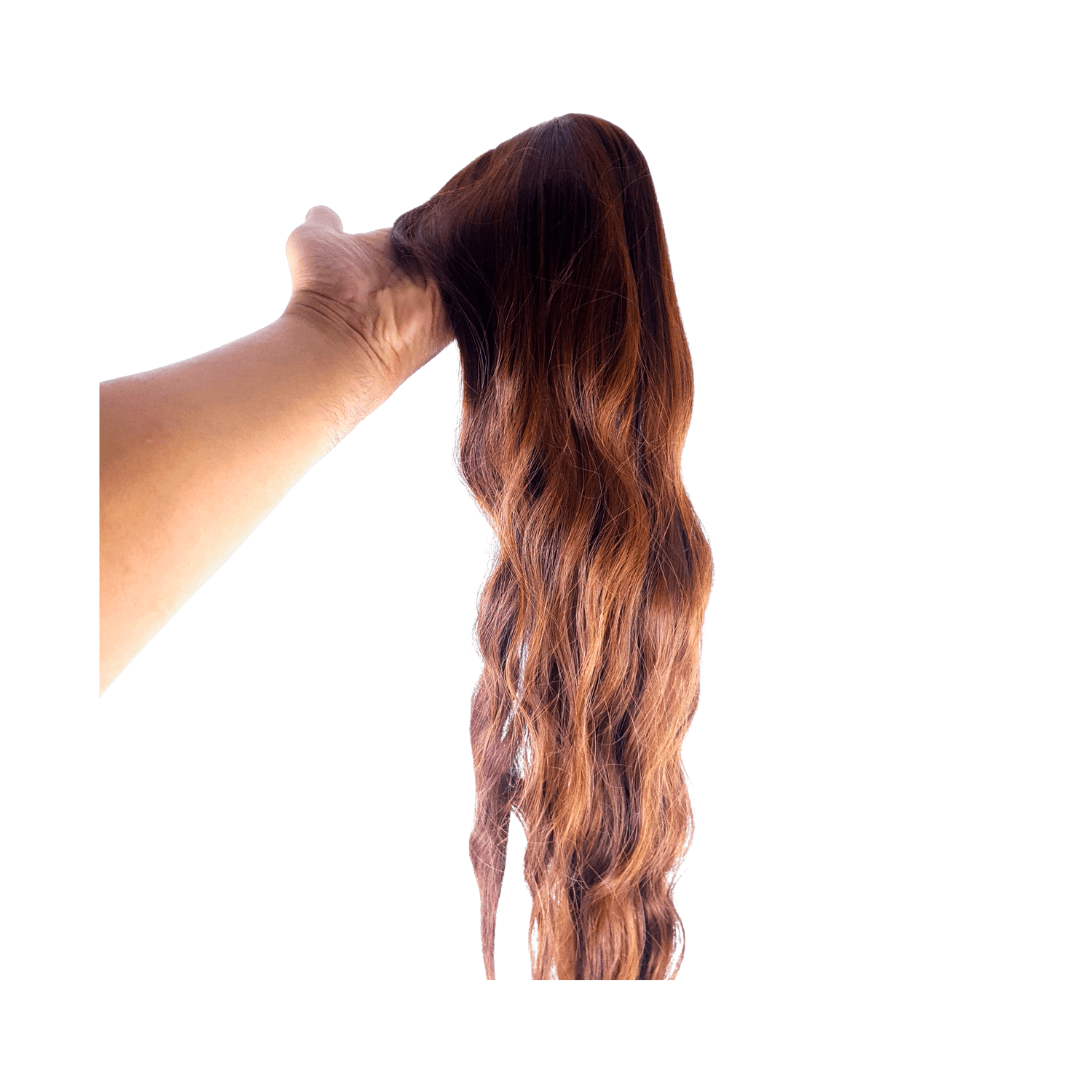Brown straight 32" synthetic cap wig - 1BR32CPST01 - Image 6