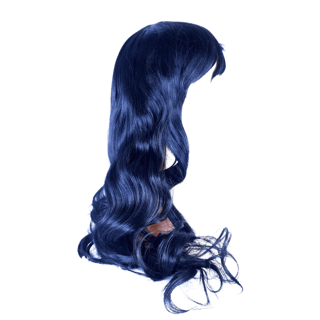 Black straight 30" cap wig with bangs - 1BL30CPST01 - Image 4