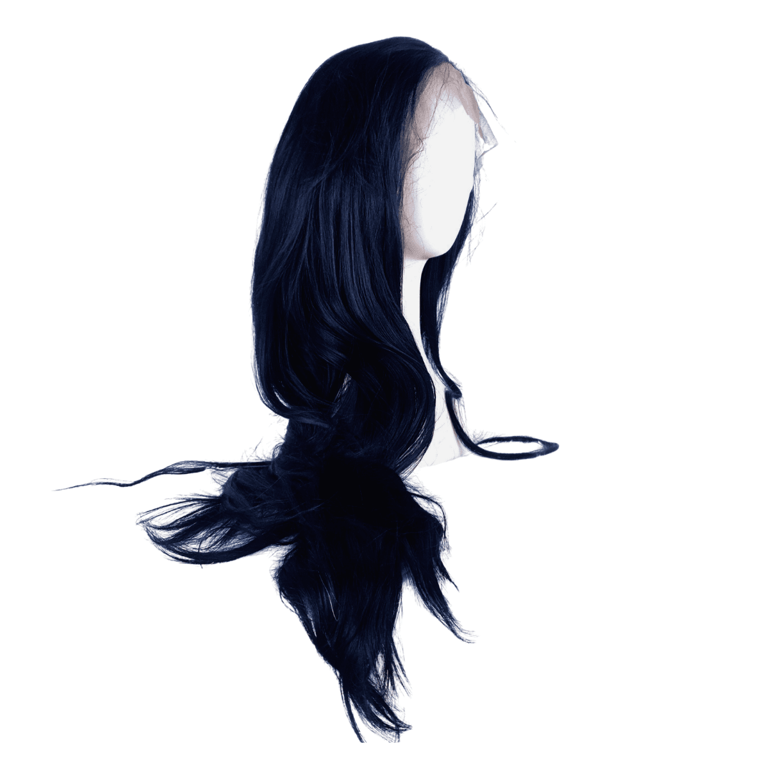 Black straight 55" lace front wig - 1BL55LFST01 - Image 3