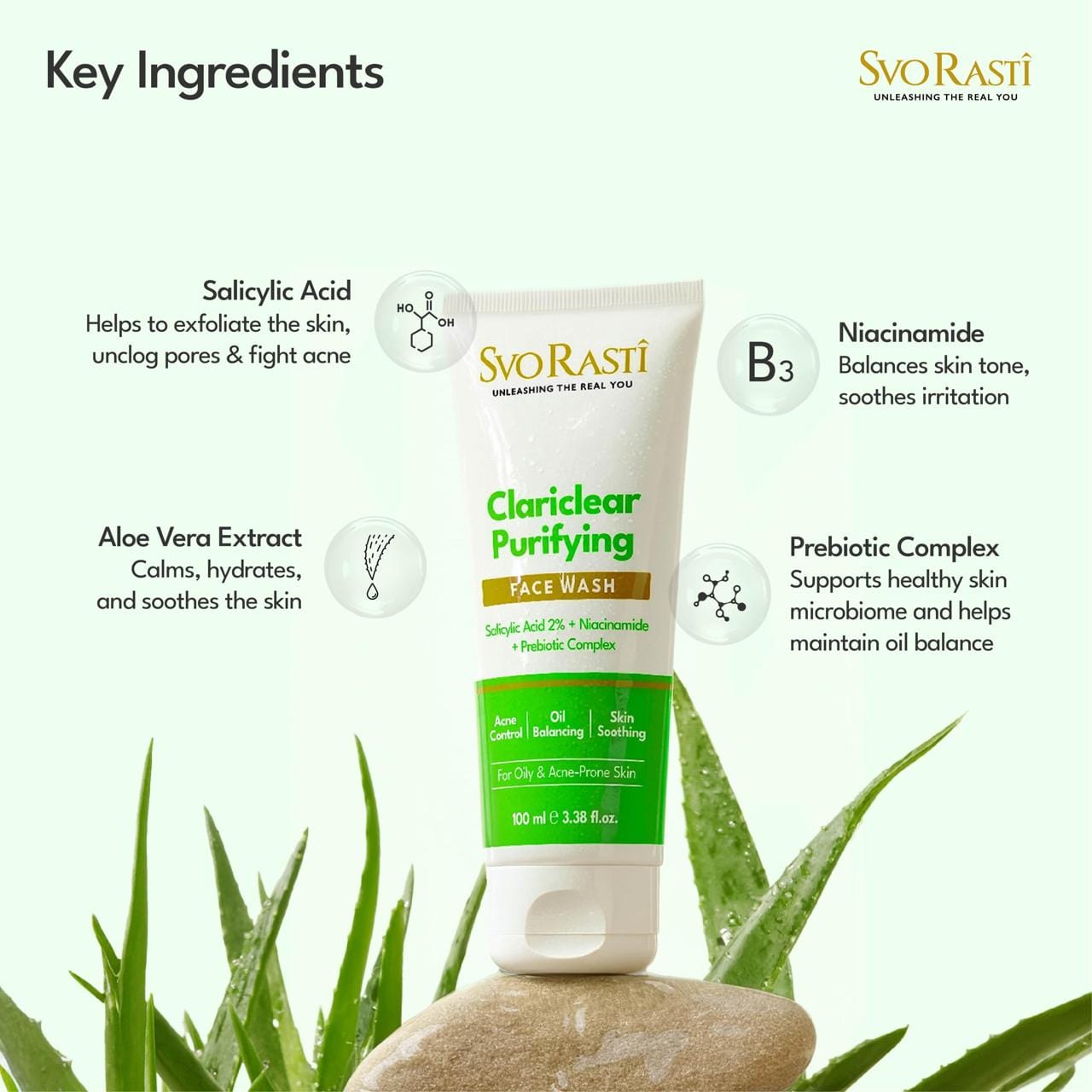 Svorasti Clariclear Purifying Face Wash -SVCPFW01 - Image 3