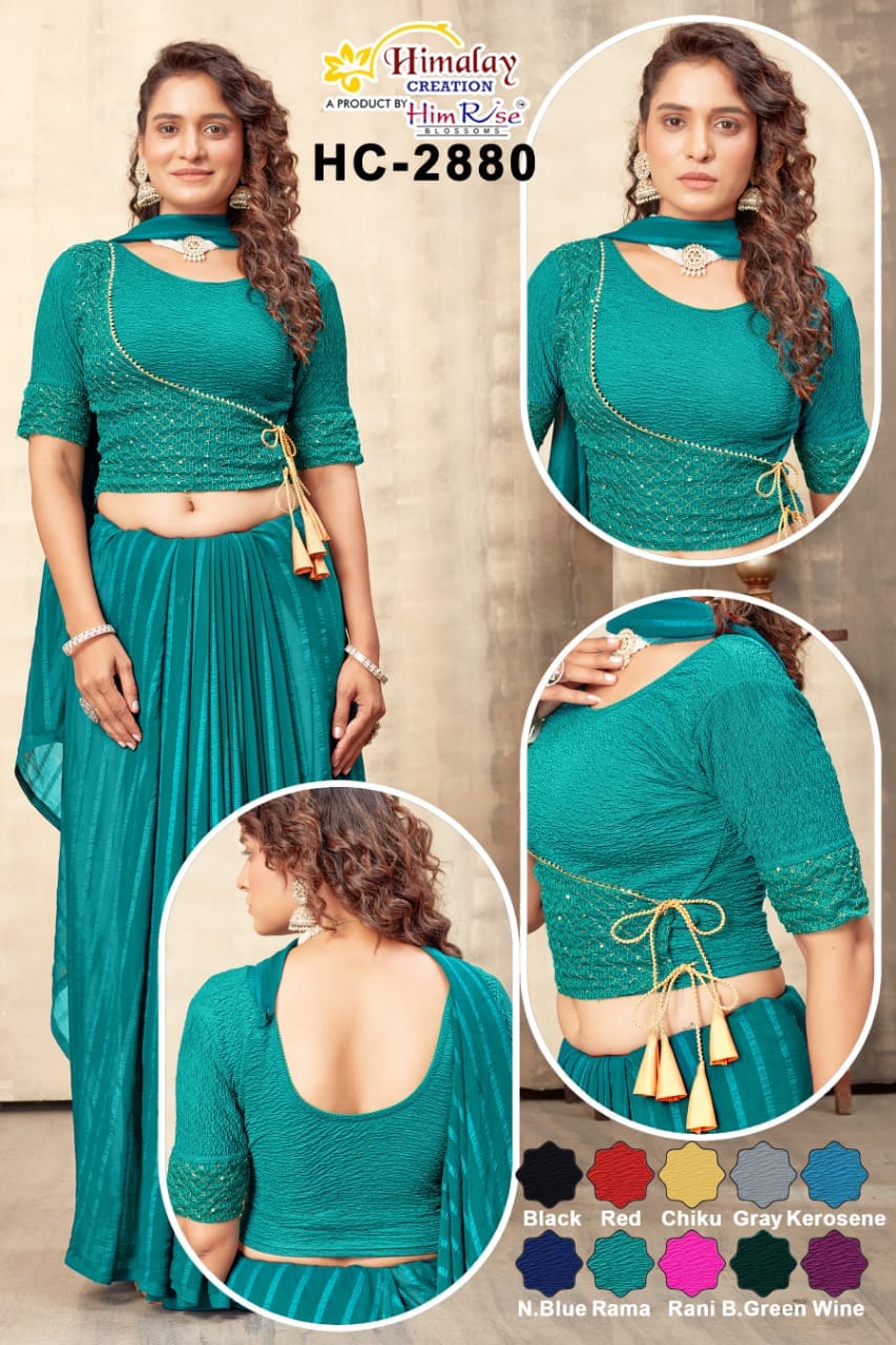 Stretchable blouse - HC-2880-Wine-XXL - Image 3
