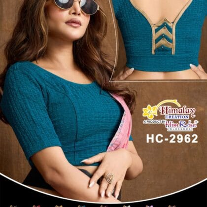 Stretchable blouse - HC-2962-Bottle Green-XXL