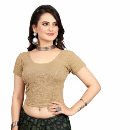 Stretchable blouse - HC-1768-Black-XXL