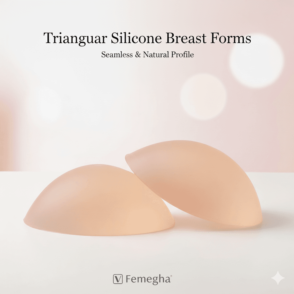 Silicone Prosthesis Breast form without bra- Triangular shape - XL (40B) - 1000 g - 1BFXLTRWNNB01